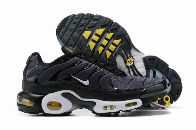 Nike Air Max Plus Tn Men's Running Shoes Black White Yellow-53